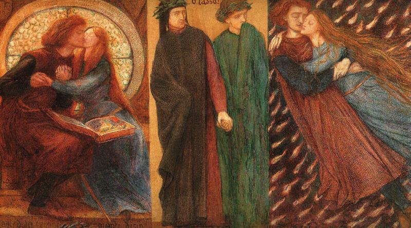 Dante Gabriel Rossetti Paolo and Francesca da Rimini Spain oil painting art